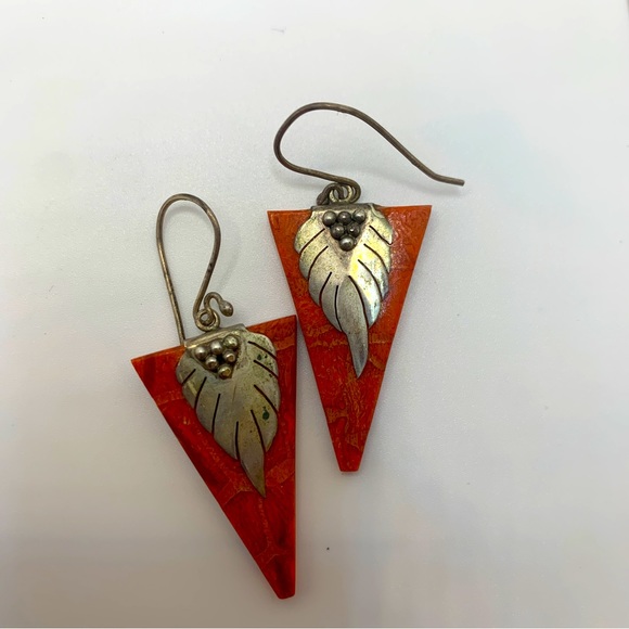 Lot of 4 Vintage Pair of Orange Earings - Picture 4 of 6